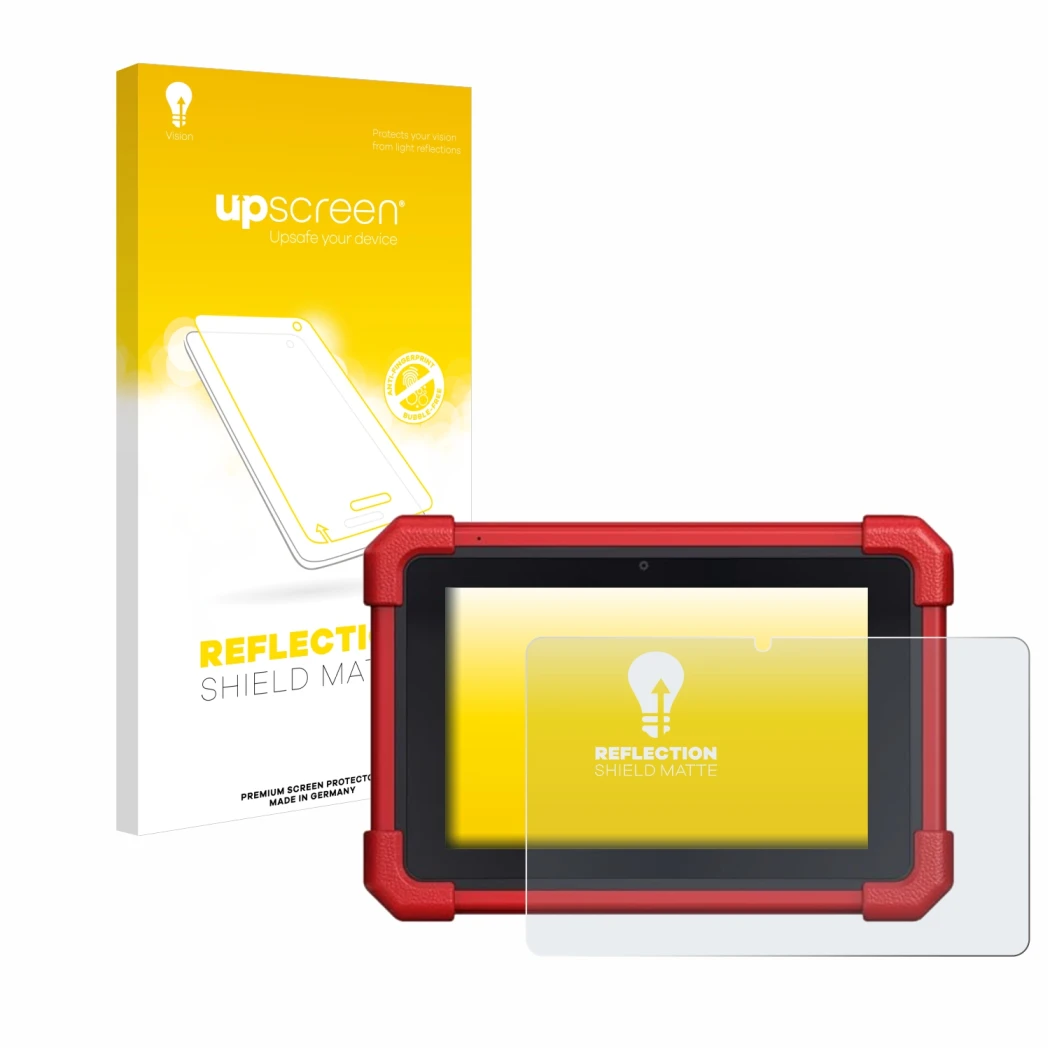 Front side of a product packaging with the brand logo upscreen. Next to it is the device Launch MOT IV (4) shown with the corr