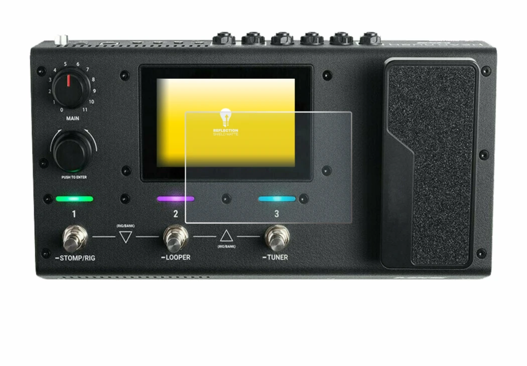 Image of the device Headrush MX5 with a wide variety of screen protectors.