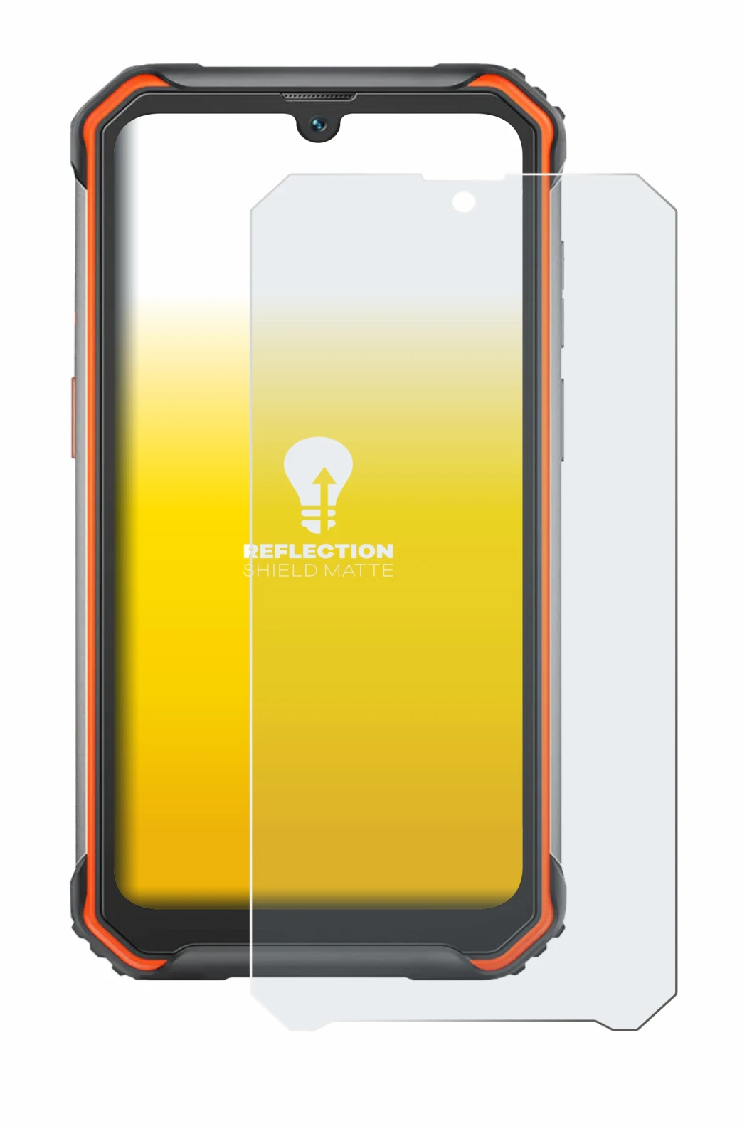Image of the device Blackview BV7200 with a wide variety of screen protectors.