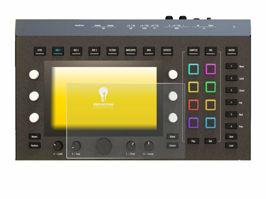 Image of the device Waldorf Iridium Core with a wide variety of screen protectors.