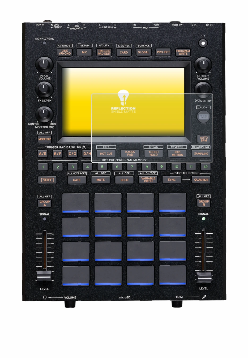 Image of the device KORG KAOSS Replay with a wide variety of screen protectors.