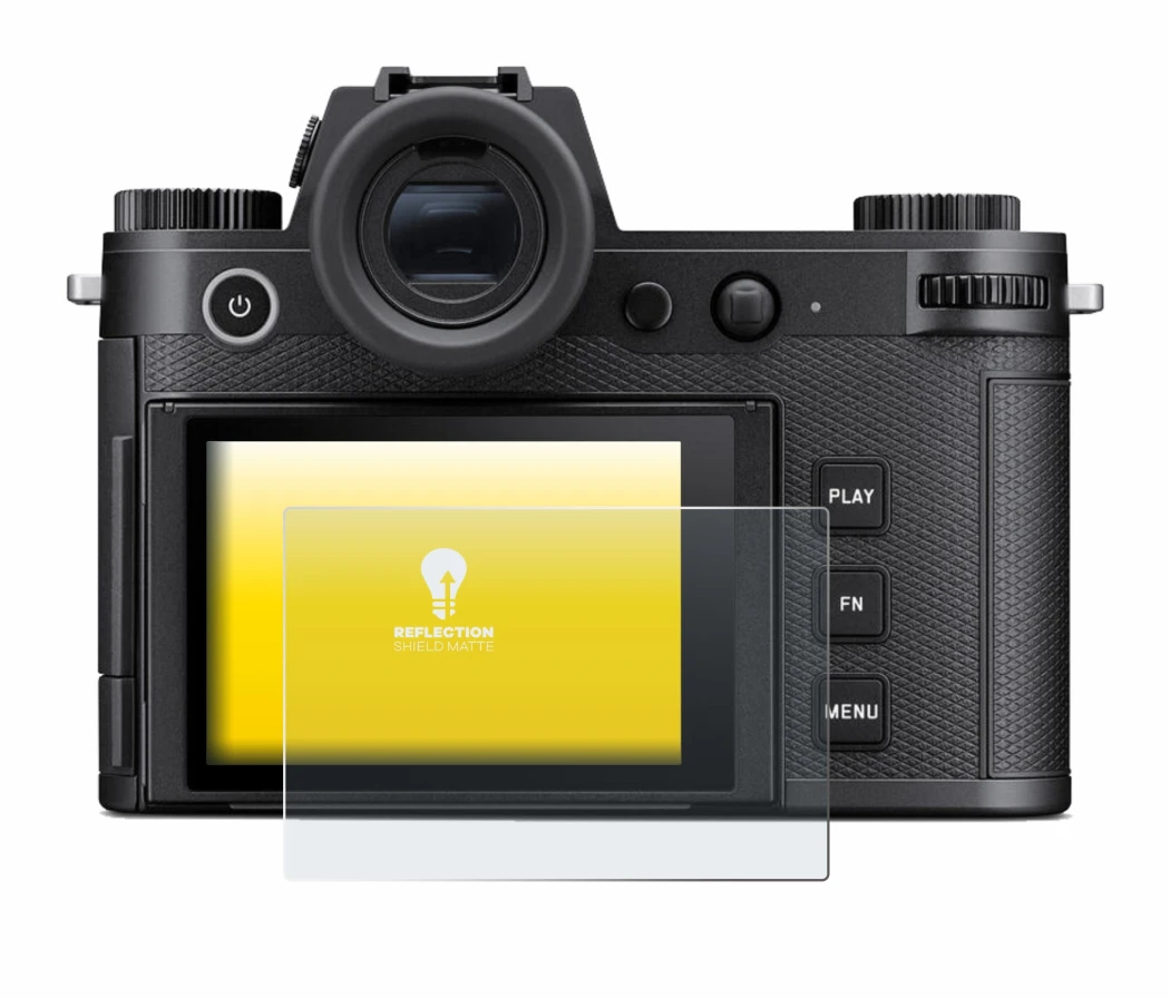 Image of the device Leica SL3 with a wide variety of screen protectors.