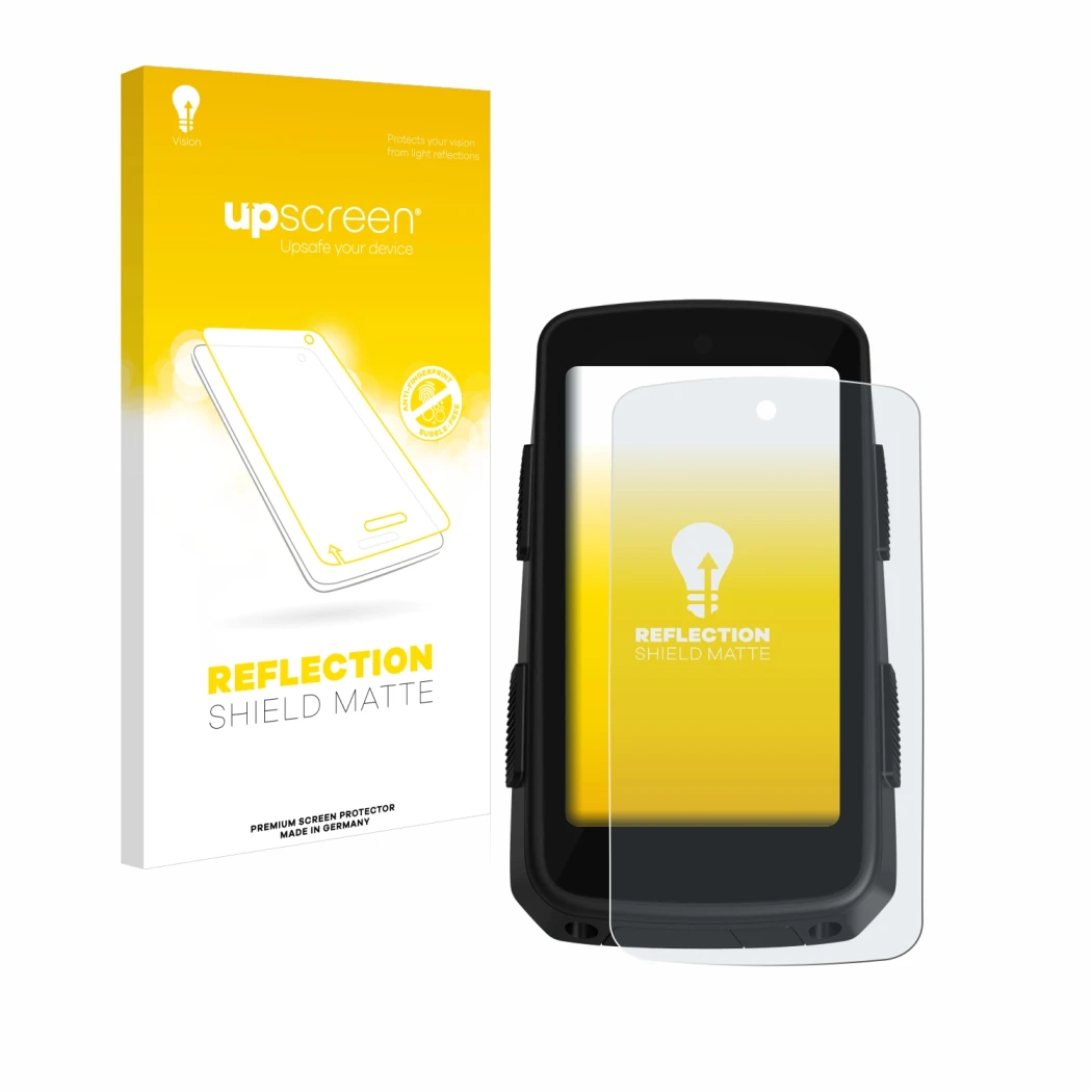 Front side of a product packaging with the brand logo upscreen. Next to it is the device Hammerhead Karoo 3 shown with the cor