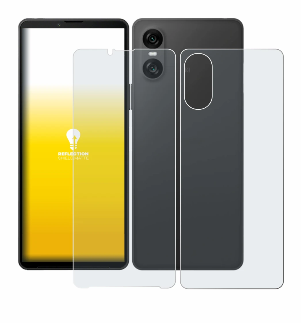 Image of the device Sony Xperia 10 VI (Front+Back) with a wide variety of screen protectors.