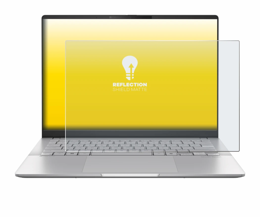 Image of the device ASUS Vivobook S 14 OLED M5406 with a wide variety of screen protectors.