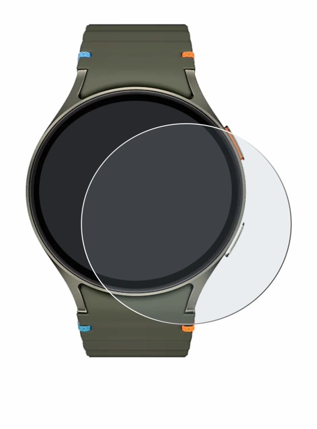 Image of the device Samsung Galaxy Watch 7 (44 mm) with a wide variety of screen protectors.