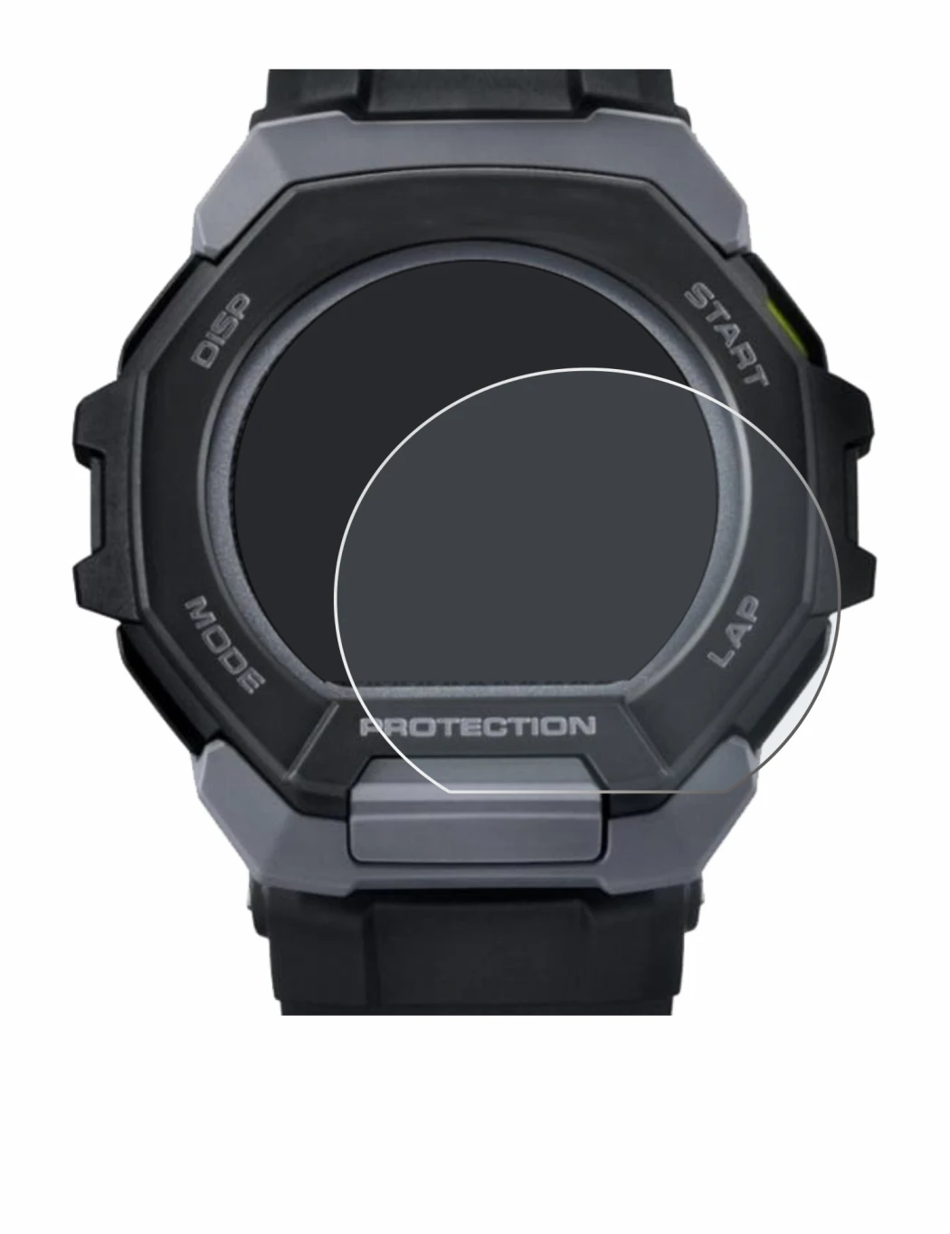 Image of the device Casio G-Shock G-Squad GBD-300 with a wide variety of screen protectors.