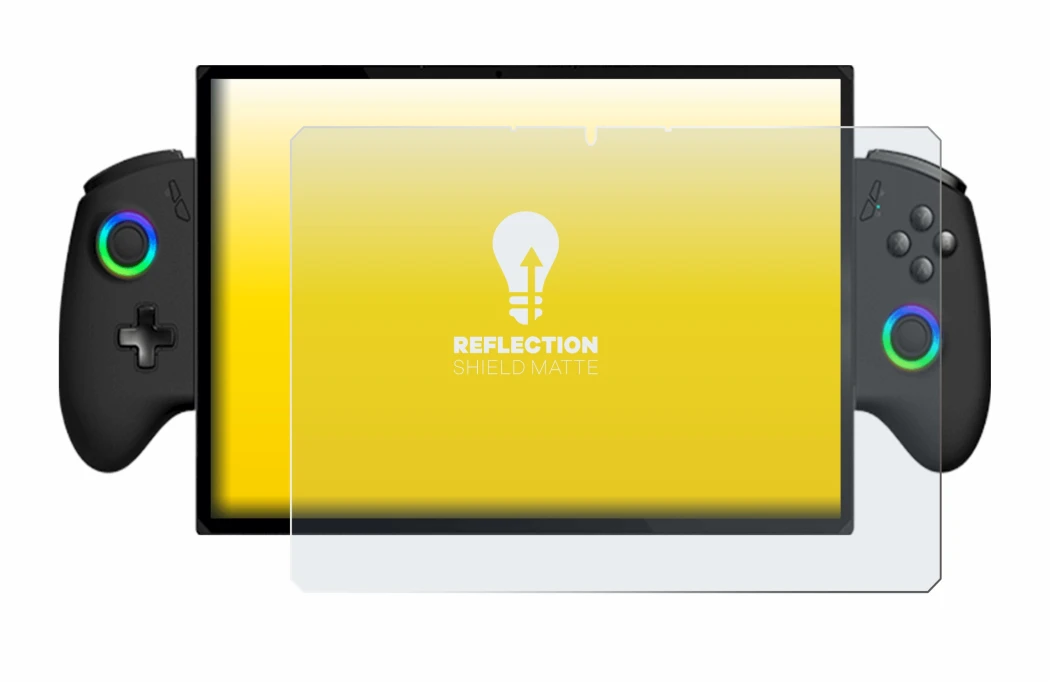 Image of the device OneXPlayer X1 with a wide variety of screen protectors.