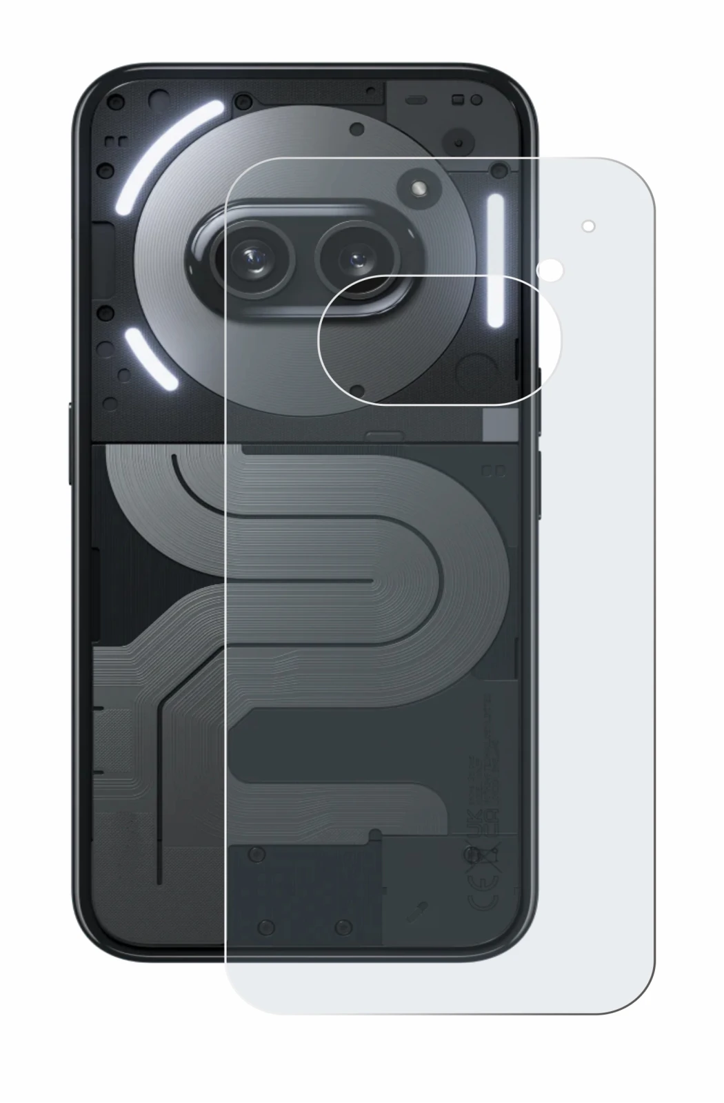 Image of the device Nothing Phone (2a) Plus (Back) with a wide variety of screen protectors.