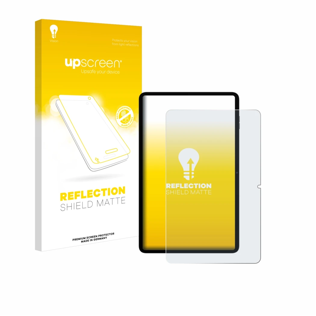 Front side of a product packaging with the brand logo upscreen. Next to it is the device Blackview Tab 18 shown with the corre