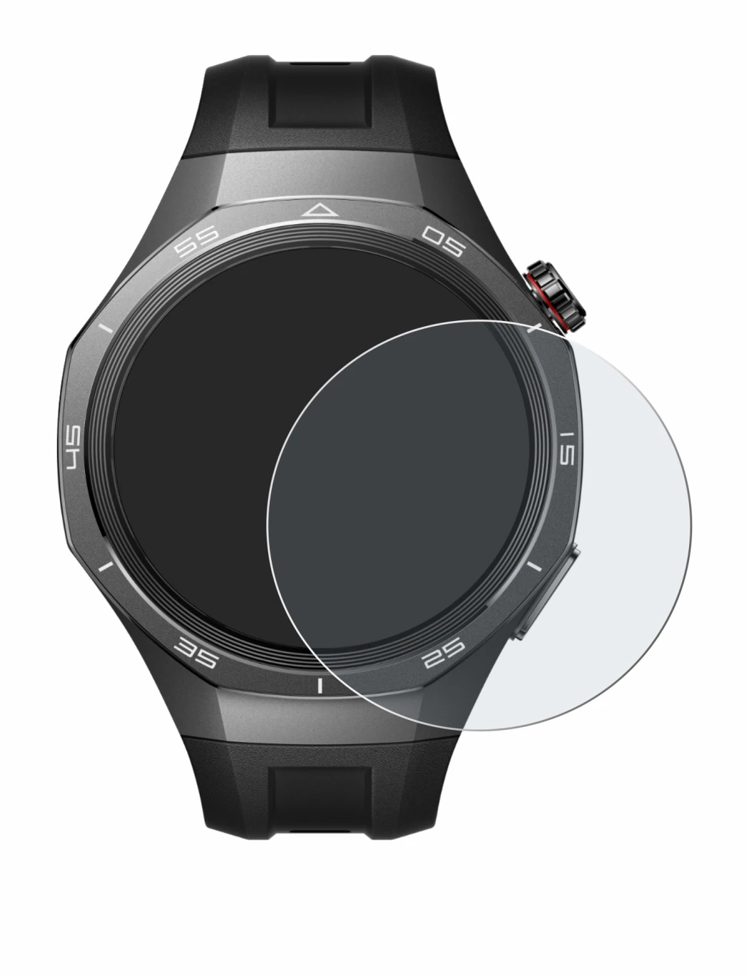 Image of the device Huawei Watch GT 5 Pro (46 mm) with a wide variety of screen protectors.