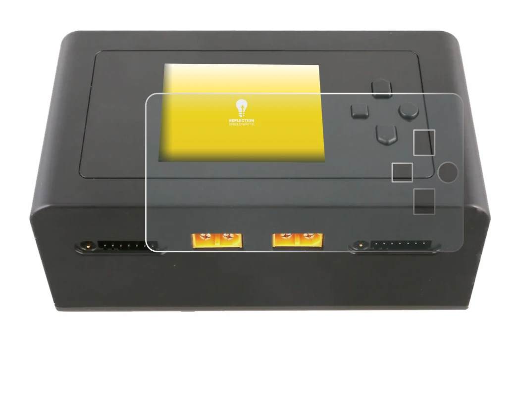 Image of the device Gens Ace IMARS D300 with a wide variety of screen protectors.