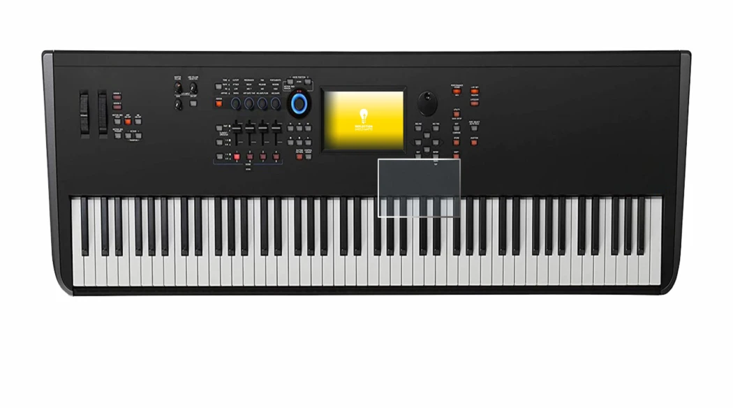 Image of the device Yamaha MODX8+ with a wide variety of screen protectors.