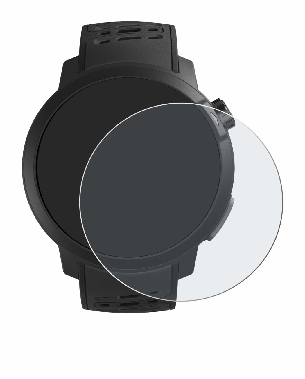Image of the device Coros Pace Pro with a wide variety of screen protectors.