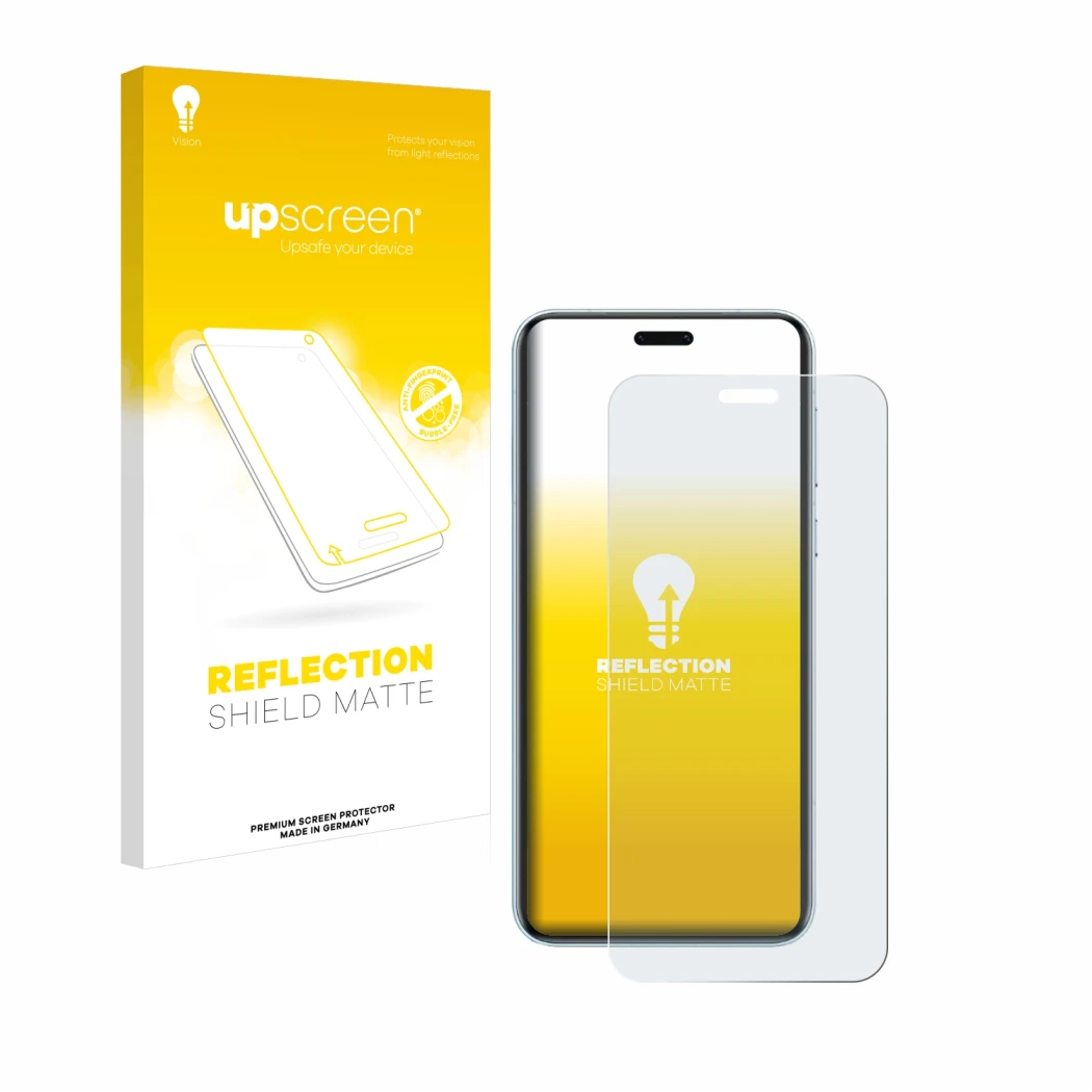 Front side of a product packaging with the brand logo upscreen. Next to it is the device Honor Magic 7 RSR shown with the corr