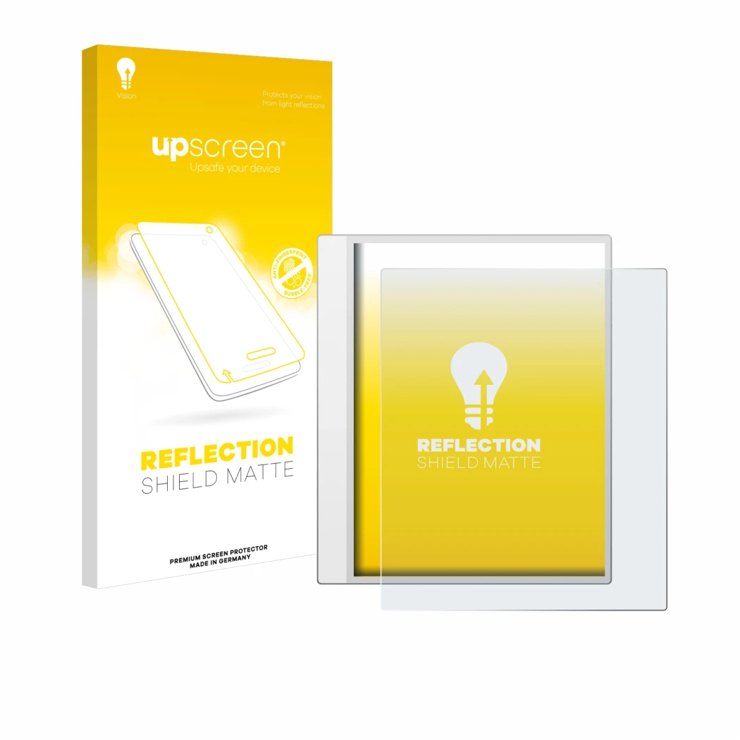 Front side of a product packaging with the brand logo upscreen. Next to it is the device Boox Note Max shown with the correspo