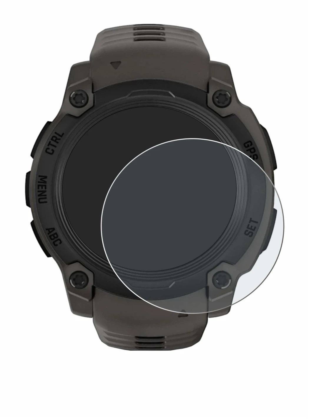 Image of the device Garmin Instinct E (40 mm) with a wide variety of screen protectors.