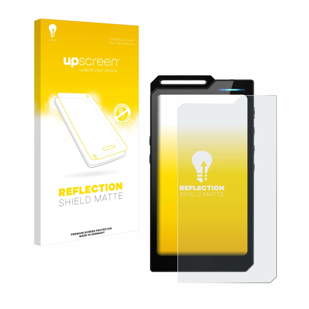 Front side of a product packaging with the brand logo upscreen. Next to it is the device Hiby R4 shown with the corresponding