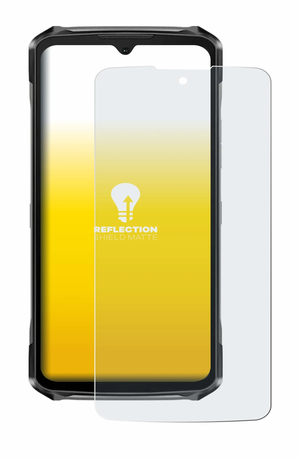 Image of the device Doogee S119 with a wide variety of screen protectors.