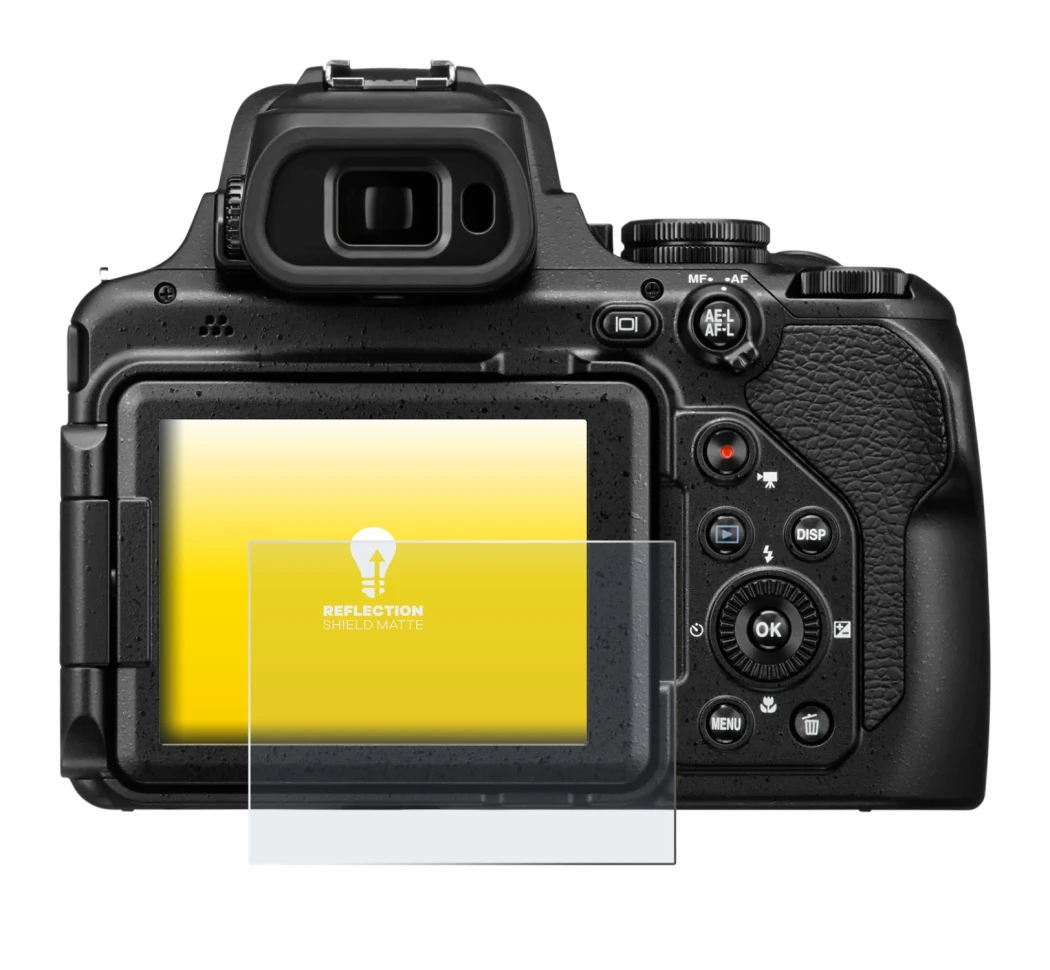 Image of the device Nikon Coolpix P1100 with a wide variety of screen protectors.