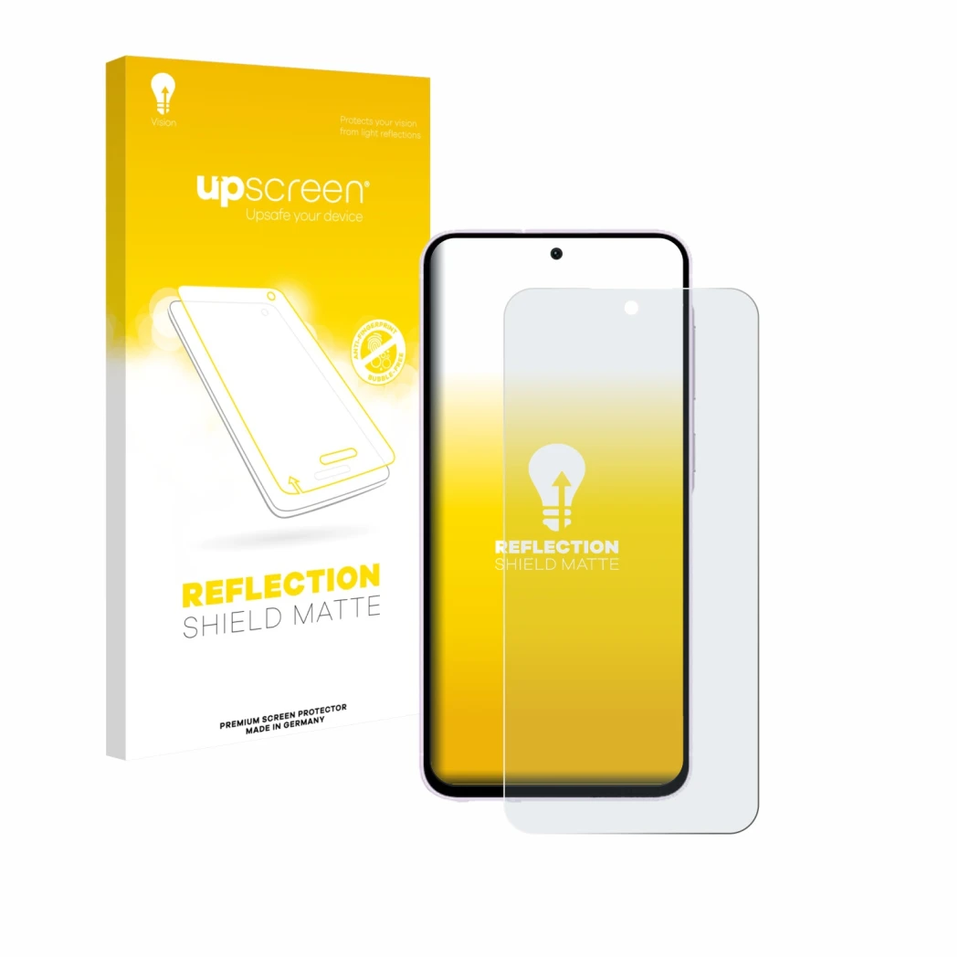 Front side of a product packaging with the brand logo upscreen. Next to it is the device Samsung Galaxy A56 5G shown with the 