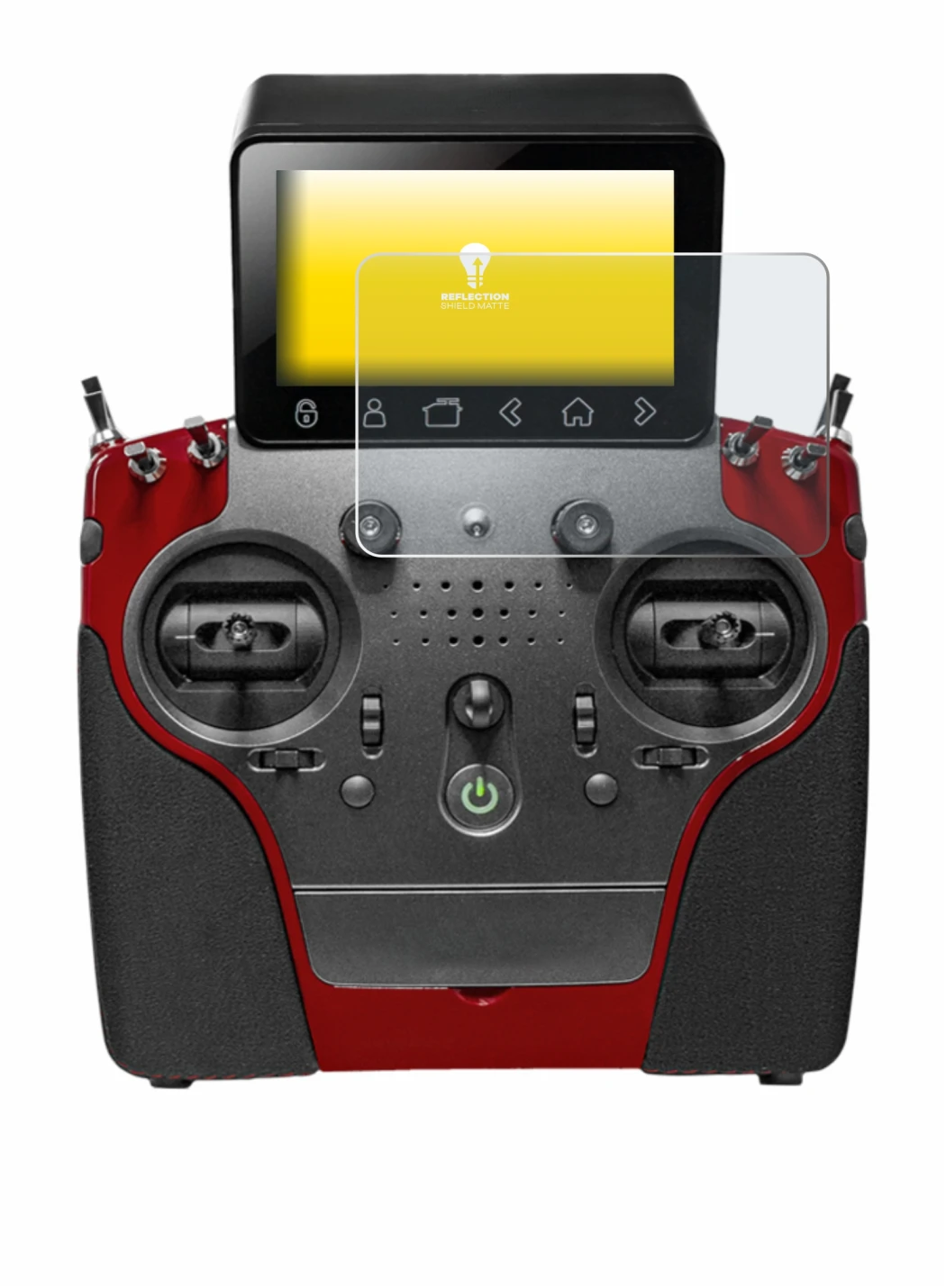 Image of the device PowerBox Systems Atom with a wide variety of screen protectors.