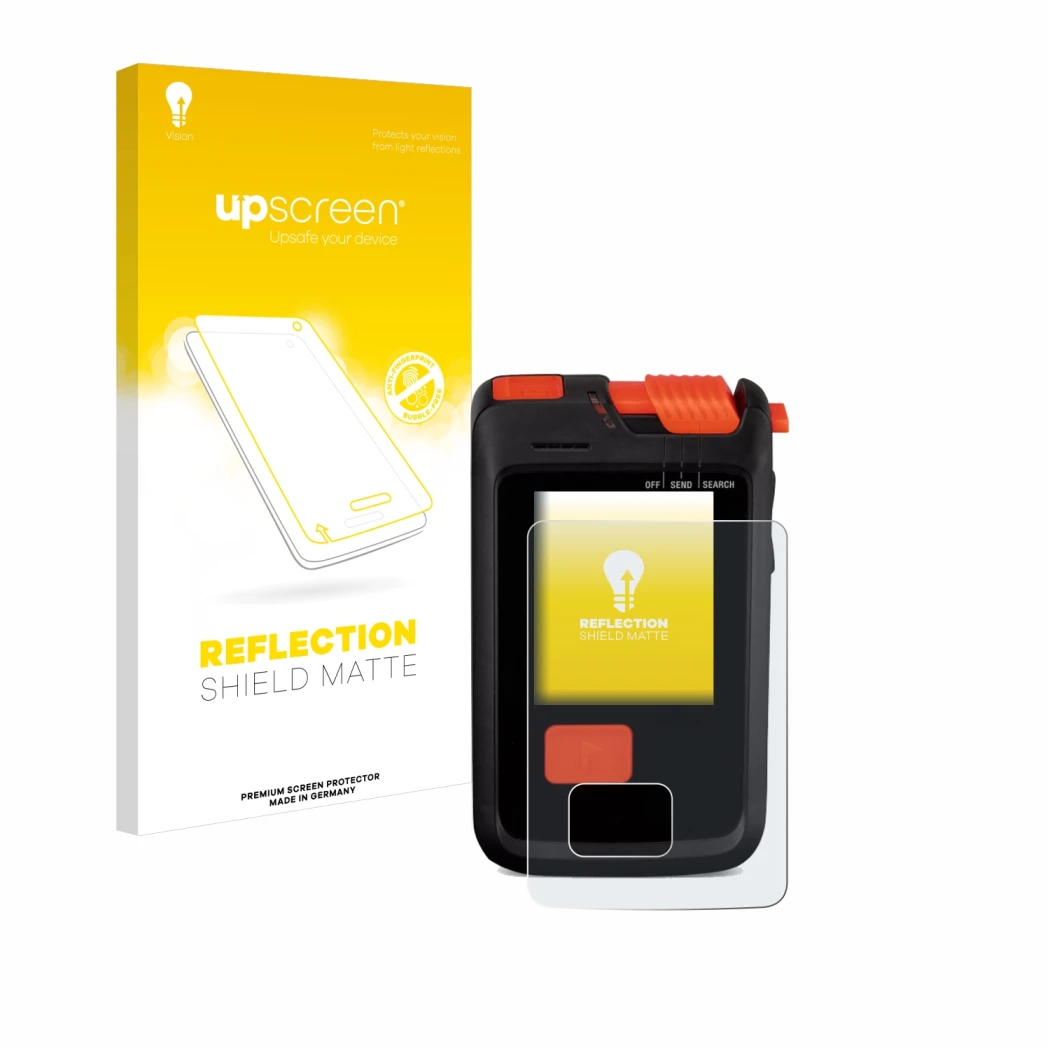 Front side of a product packaging with the brand logo upscreen. Next to it is the device Mammut Barryvox S2 shown with the cor