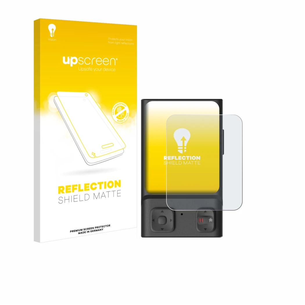 Front side of a product packaging with the brand logo upscreen. Next to it is the device Hoverair Beacon shown with the corres