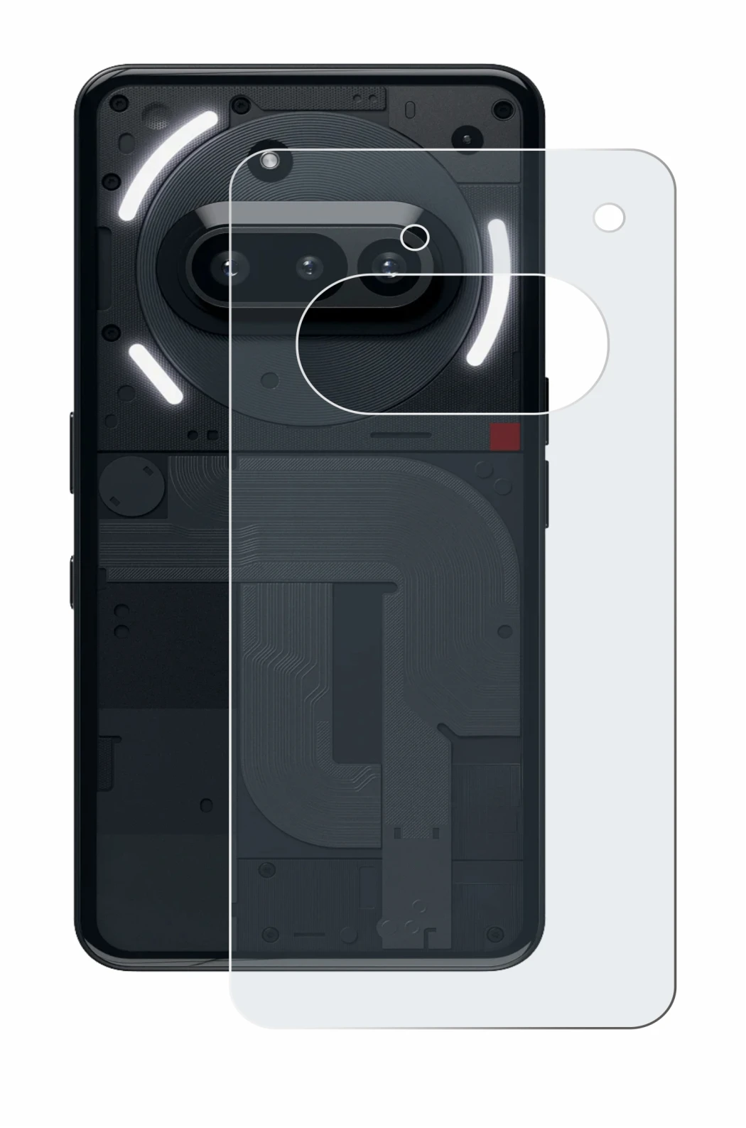 Image of the device Nothing Phone (3a) (Back) with a wide variety of screen protectors.