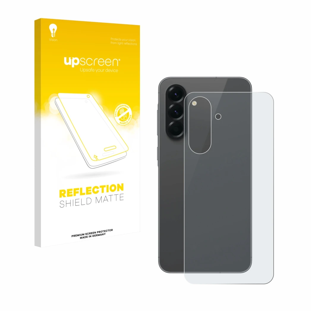 Front side of a product packaging with the brand logo upscreen. Next to it is the device Samsung Galaxy A56 5G (Back) shown wi