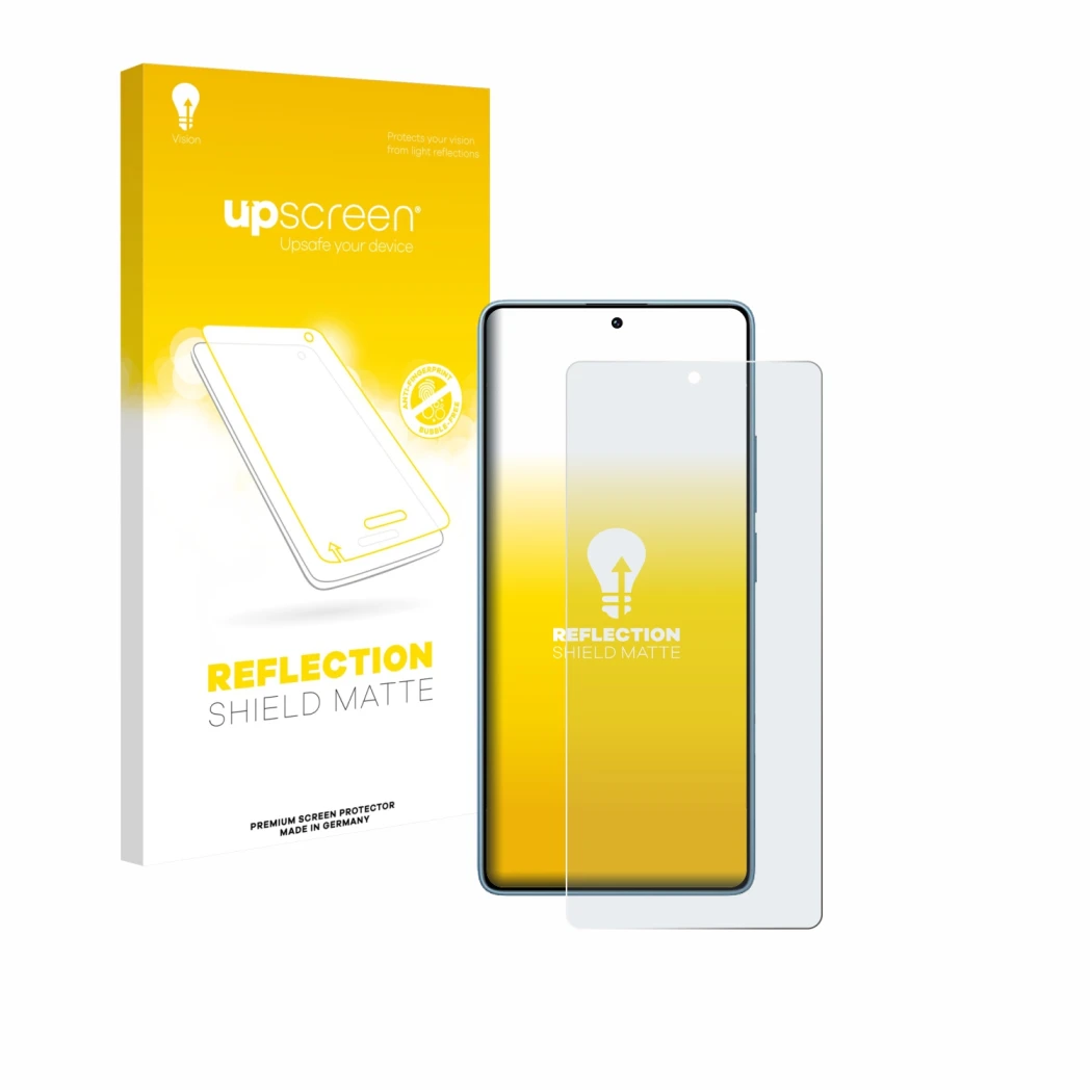 Front side of a product packaging with the brand logo upscreen. Next to it is the device Xiaomi Redmi Note 14S shown with the