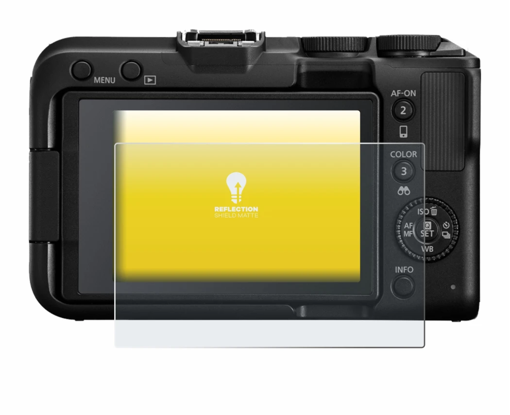 Image of the device Canon EOS R50 V with a wide variety of screen protectors.