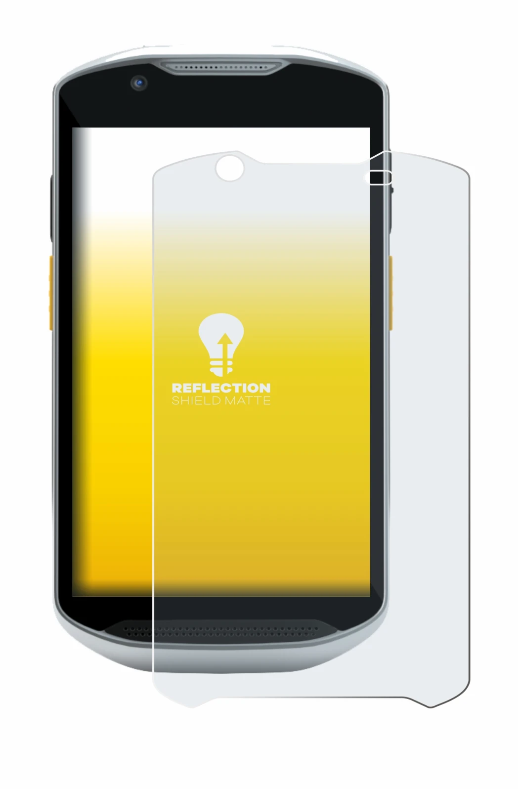 Image of the device Zebra TC52x-HC with a wide variety of screen protectors.