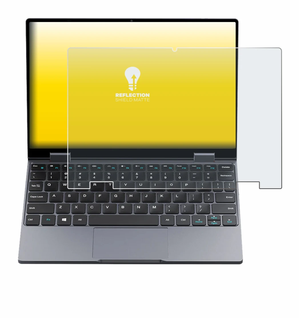 Image of the device Chuwi MiniBook X N150 with a wide variety of screen protectors.