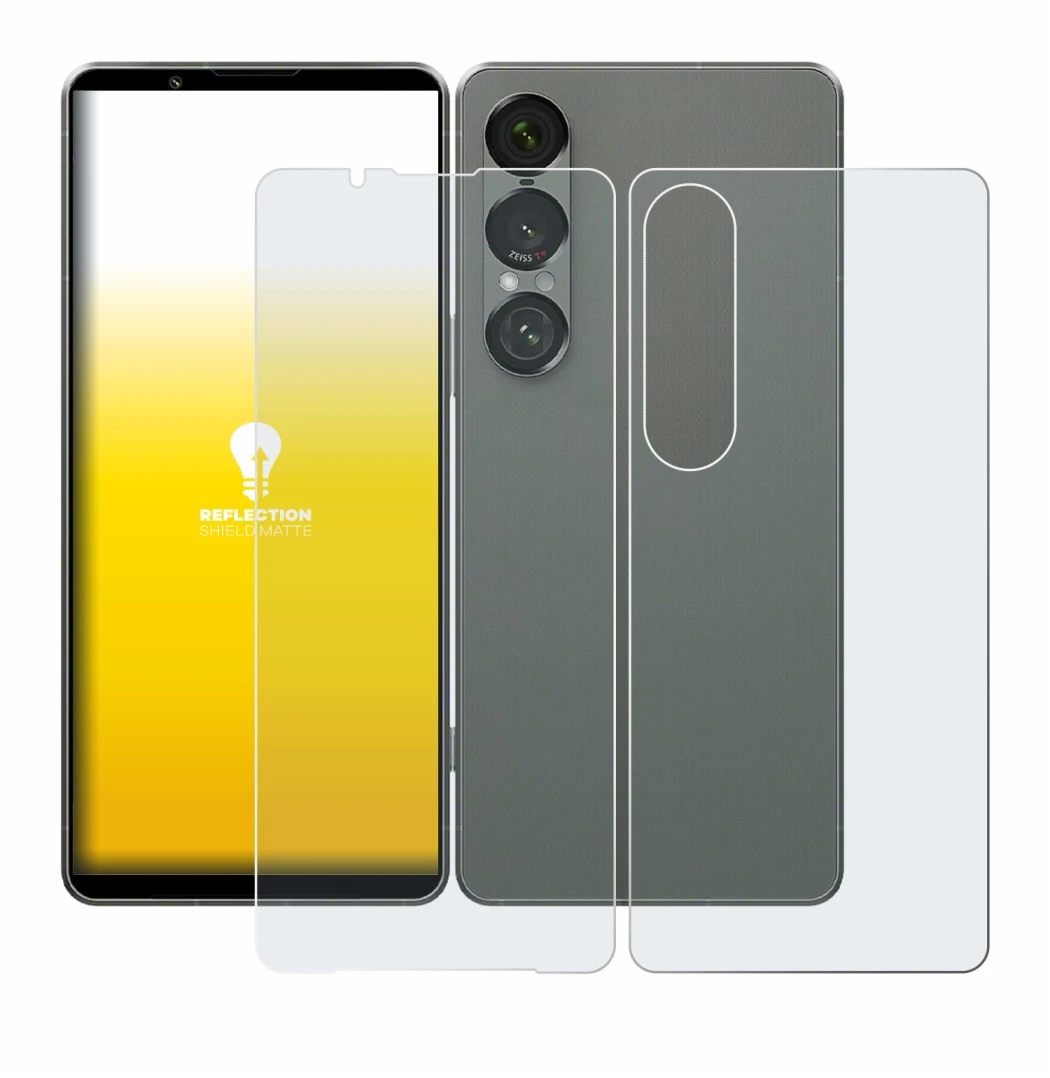 Image of the device Sony Xperia 1 VII (Front+Back) with a wide variety of screen protectors.