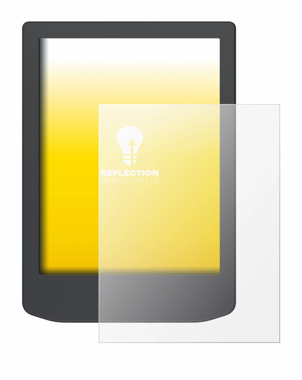 Image of the device PocketBook Verse Lite with a wide variety of screen protectors.