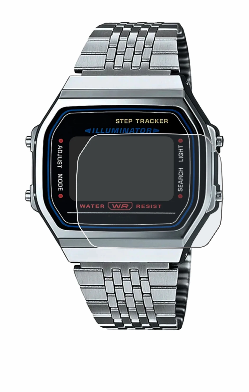 Image of the device Casio iconic ABL-100WE-1A with a wide variety of screen protectors.
