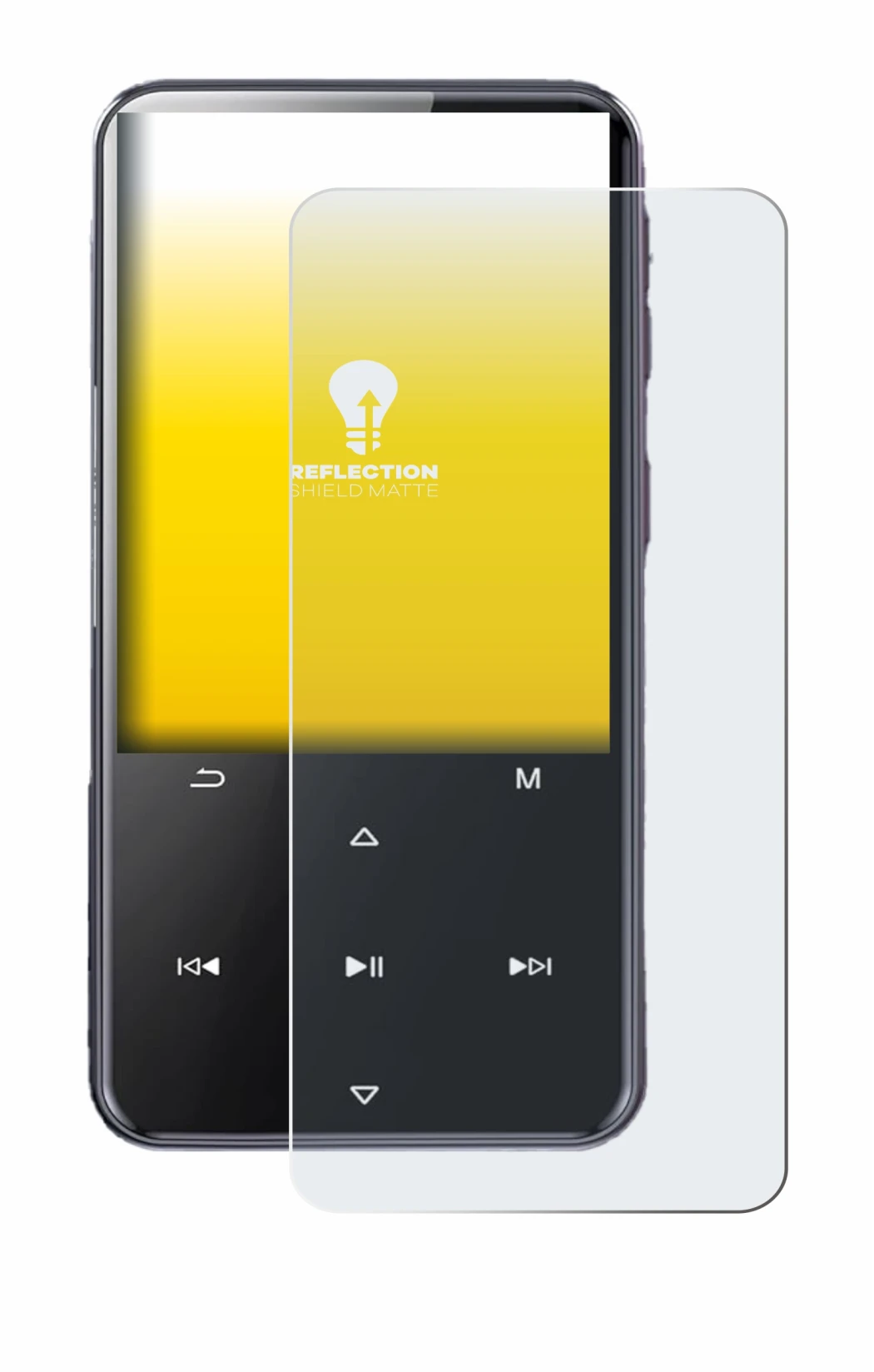 Image of the device AGPtek M3 with a wide variety of screen protectors.