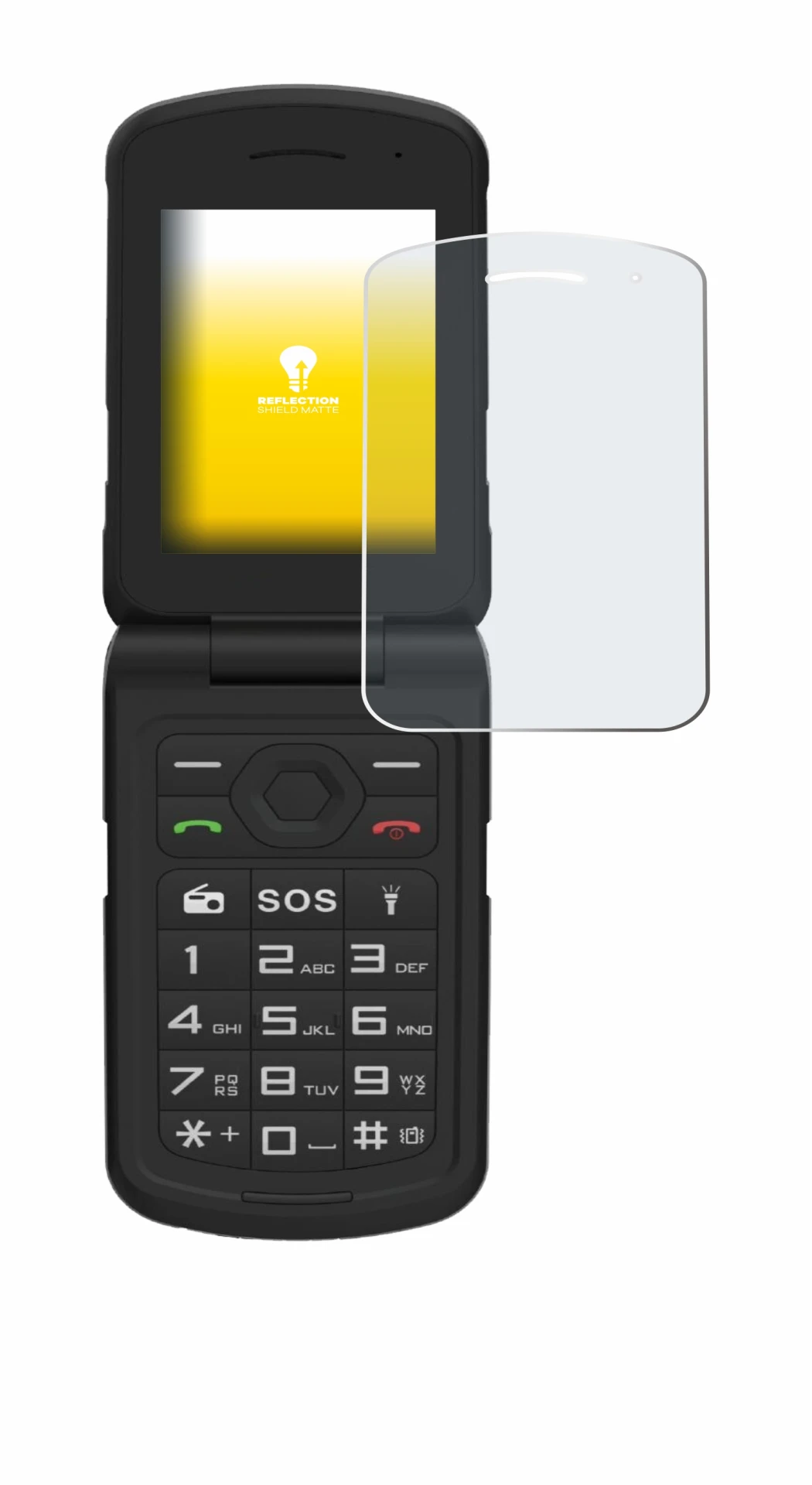 Image of the device AGM M10 with a wide variety of screen protectors.