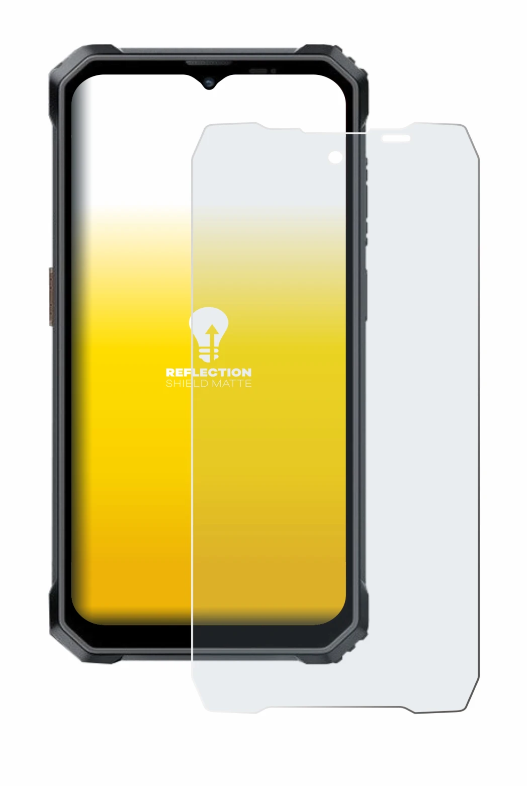 Image of the device Blackview BL7000 with a wide variety of screen protectors.