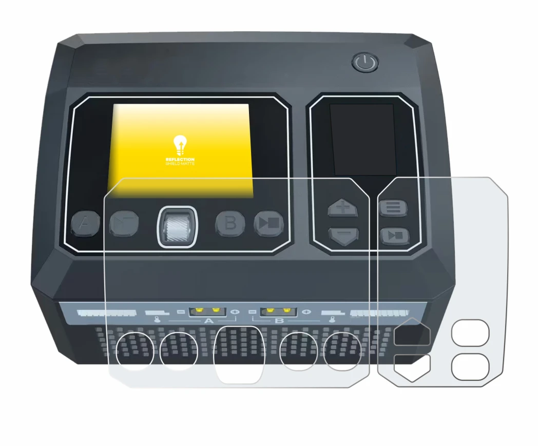 Image of the device SkyRc D750 Mix with a wide variety of screen protectors.