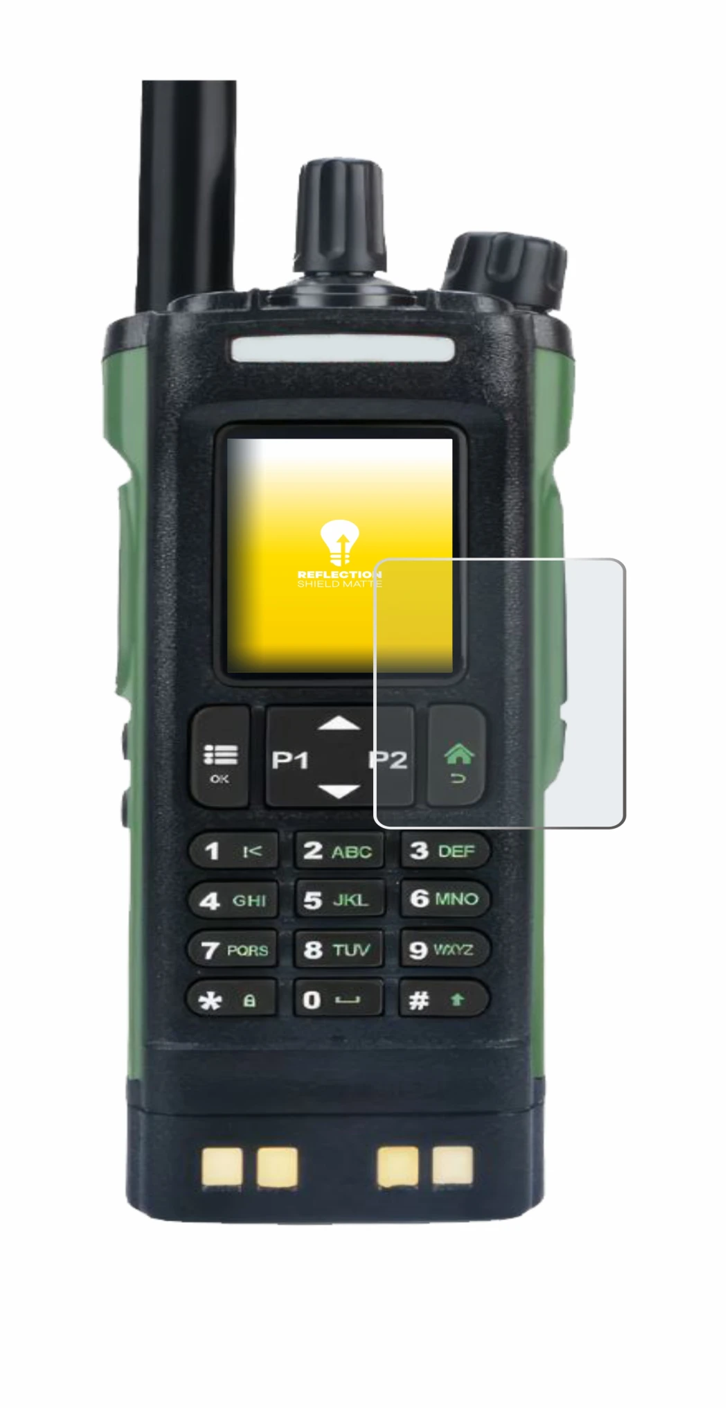 Image of the device Baofeng DM-32 with a wide variety of screen protectors.
