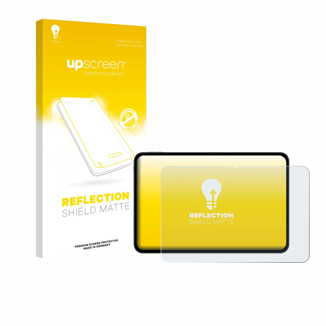 Front side of a product packaging with the brand logo upscreen. Next to it is the device Teclast T65 shown with the correspond