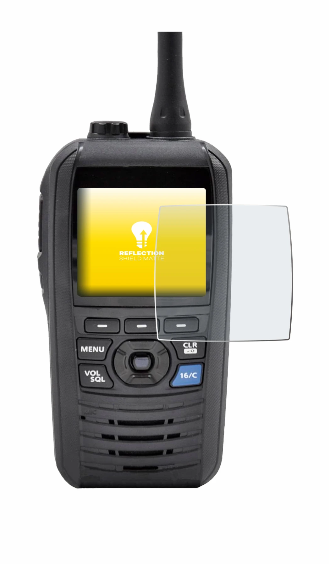 Image of the device Icom IC-M94D with a wide variety of screen protectors.