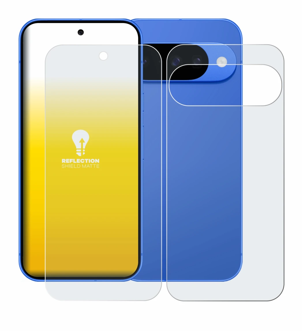 Image of the device Google Pixel 10 (Front+Back) with a wide variety of screen protectors.