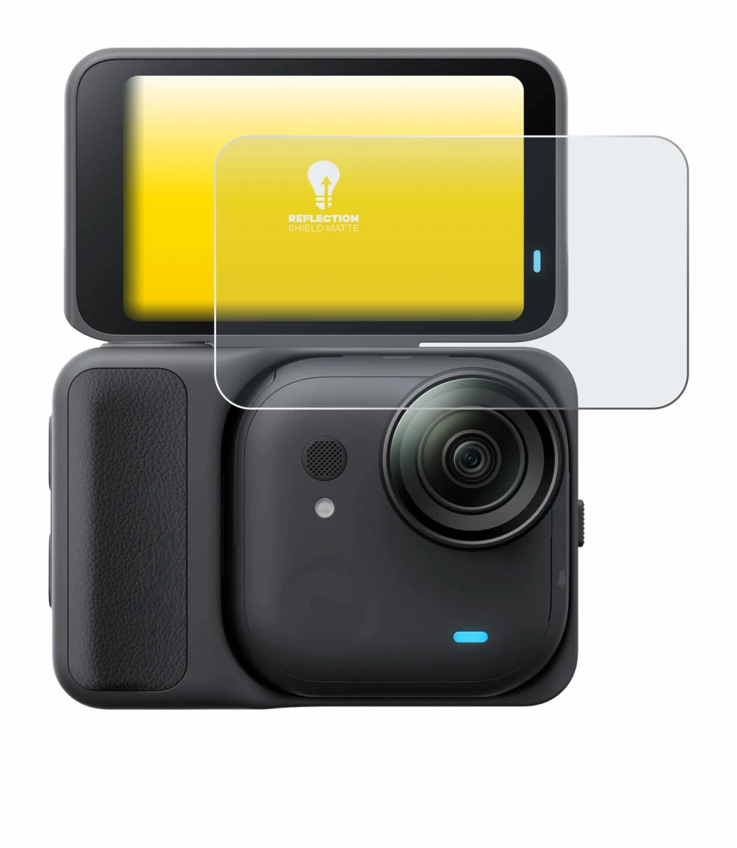 Image of the device Insta360 Go Ultra with a wide variety of screen protectors.