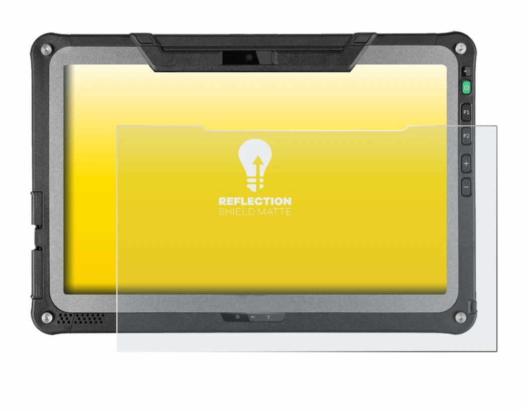 Image of the device Getac F110 G7 with a wide variety of screen protectors.