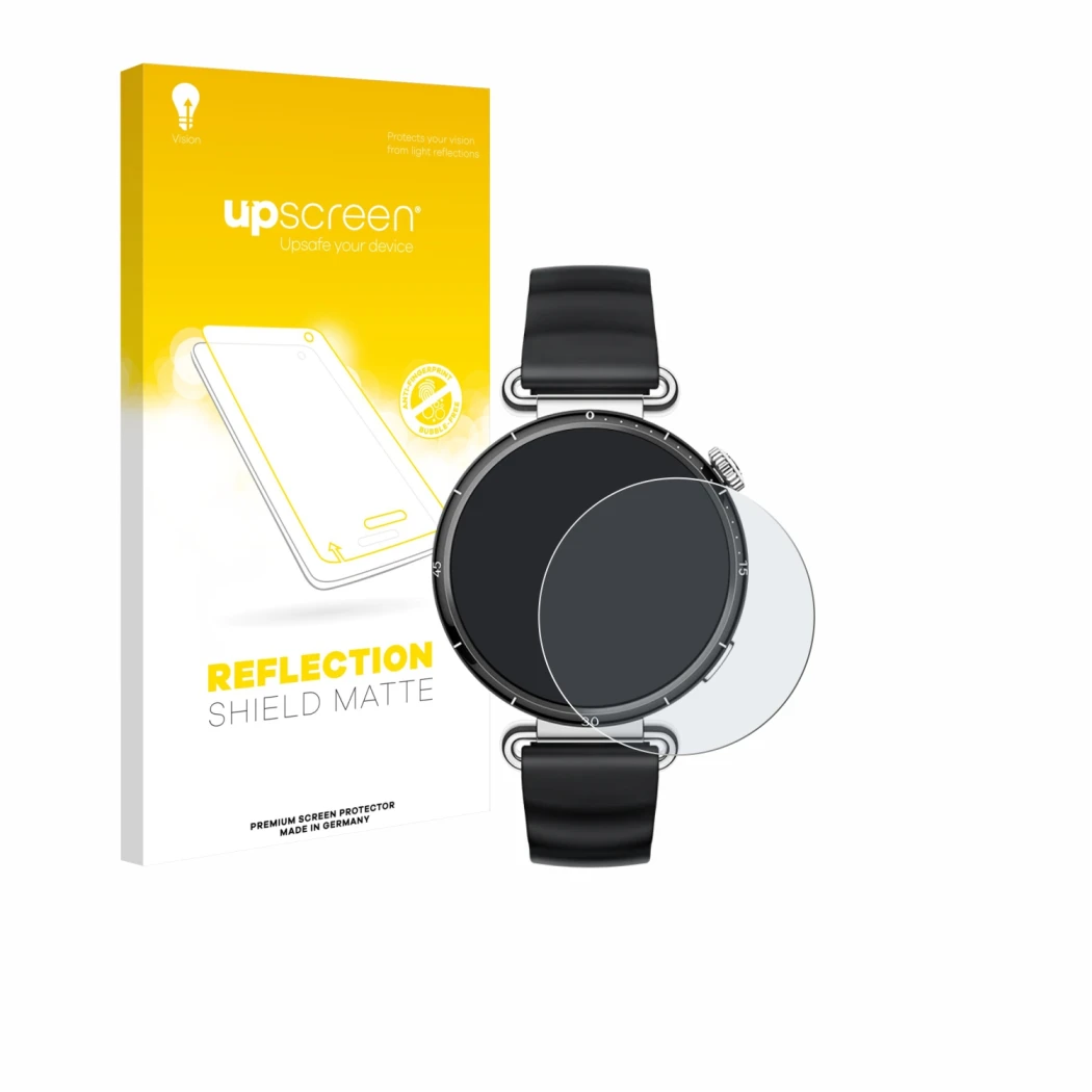 Front side of a product packaging with the brand logo upscreen. Next to it is the device Huawei Watch GT 6 (41 mm) shown with
