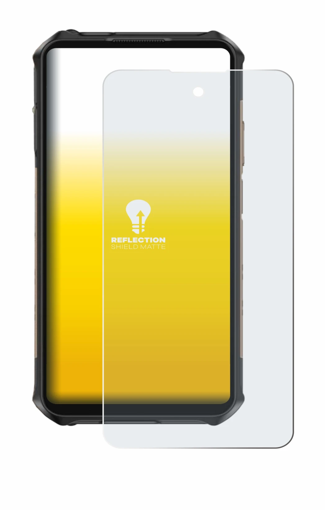 Image of the device Ulefone Armor X16 Pro with a wide variety of screen protectors.