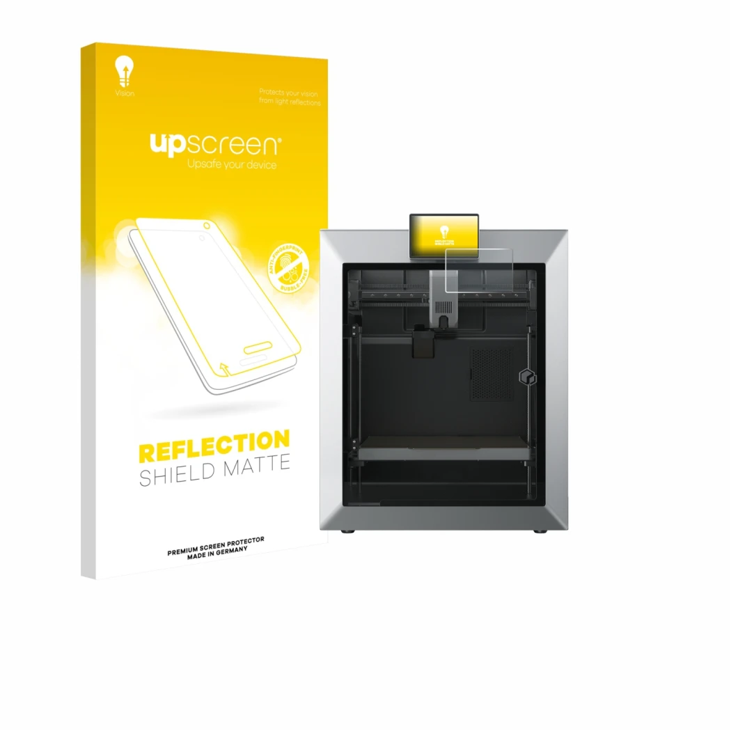 Front side of a product packaging with the brand logo upscreen. Next to it is the device Qidi Tech Q2 shown with the correspon